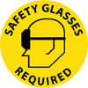 NMC WFS15-FLOOR SIGN, WALK ON, SAFETY GLASSES REQUIRED, 17'' DIA (1 EACH)