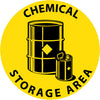 NMC WFS19-FLOOR SIGN, WALK ON, CHEMICAL STORAGE AREA, 17'' DIA (1 EACH)