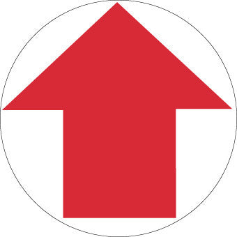 NMC WFS21-FLOOR SIGN, WALK ON, ARROW GRAPHIC, 17'' DIA (1 EACH)