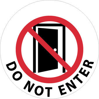 NMC WFS24-FLOOR SIGN, WALK ON, DO NOT ENTER, 17 DIA PS VINYL (1 EACH)