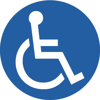 NMC WFS26-FLOOR SIGN, WALK ON, HANDICAPPED SYMBOL, 17 DIA, PS VINYL (1 EACH)