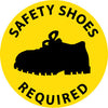 NMC WFS32-FLOOR SIGN, WALK ON, SAFETY SHOES REQUIRED, 17 DIA, PS VINYL (1 EACH)