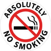 NMC WFS4-FLOOR SIGN, WALK ON, ABSOLUTELY NO SMOKING, 17'' DIA (1 EACH)