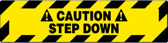 NMC WFS627-FLOOR SIGN, WALK ON, CAUTION STEP DOWN, 6X24 (1 EACH)