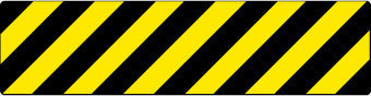 NMC WFS630-FLOOR SIGN, WALK ON, BLACK/YELLOW STRIPE, 6X24 (1 EACH)