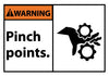 NMC WGA32AP-WARNING, PINCH POINTS, 3X5, PS VINYL (PAK OF 5)