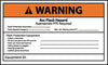 NMC WGA37AP-WARNING, ARC FLASH HAZARD APPROPRIATE PPE REQUIRED, 3X5, PS VINYL (PAK OF 5)