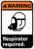 NMC WGA3RB-WARNING, RESPIRATOR REQUIRED (W/GRAPHIC), 14X10, RIGID PLASTIC (1 EACH)