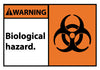 NMC WGA5AP-WARNING, BIOLOGICAL HAZARD (GRAPHIC), 3X5, PS VINYL (PAK OF 5)