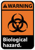 NMC WGA5R-WARNING, BIOLOGICAL HAZARD (W/GRAPHIC), 10X7, RIGID PLASTIC (1 EACH)