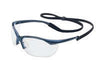 North 11150905 by Honeywell Vapor Wilson Safety Glasses With Metallic Blue Nylon Frame, Clear Polycarbonate Fog-Ban Anti-Fog Lens And Breakaway Neck Cord  (1/EA)