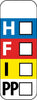 NMC WOL4-LABELS, HAZARD WARNING, COLOR BAR, 1X3, PS PAPER (1 ROLL)
