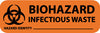 NMC WOL6-LABELS, BIOHAZARD INFECTIOUS WASTE, 1'' X 3'', PS PAPER (1 ROLL)