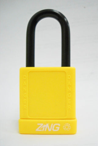 NMC ZL7069-LOCKS, YELLOW, KEYED ALIKE, 1.5 SHACKLE, SET OF 6 (PAK OF 6)