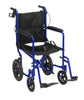 Drive Medical exp19ltbl Lightweight Expedition Transport Wheelchair with Hand Brakes, Blue (1/EA)