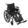 Drive Medical k316adda-elr Cruiser III Light Weight Wheelchair with Flip Back Removable Arms, Adjustable Height Desk Arms, Elevating Leg Rests, 16" (1/CV)