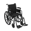 Drive Medical k316adda-sf Cruiser III Light Weight Wheelchair with Flip Back Removable Arms, Adjustable Height Desk Arms, Swing away Footrests, 16" (1/CV)