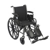 Drive Medical k316dda-elr Cruiser III Light Weight Wheelchair with Flip Back Removable Arms, Desk Arms, Elevating Leg Rests, 16" Seat (1/CV)
