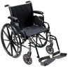 Drive Medical k316dda-sf Cruiser III Light Weight Wheelchair with Flip Back Removable Arms, Desk Arms, Swing away Footrests, 16" Seat (1/CV)