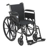Drive Medical k316dfa-sf Cruiser III Light Weight Wheelchair with Flip Back Removable Arms, Full Arms, Swing away Footrests, 16" Seat (1/CV)