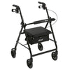 Drive Medical r726bk Walker Rollator with 6" Wheels, Fold Up Removable Back Support and Padded Seat, Black (1/CV)