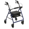 Drive Medical r726bl Walker Rollator with 6" Wheels, Fold Up Removable Back Support and Padded Seat, Blue (1/CV)