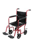 Drive Medical rtlfw19rw-rd Flyweight Lightweight Transport Wheelchair with Removable Wheels, Red (1/EA)