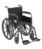 Drive Medical ssp118fa-sf Silver Sport 1 Wheelchair with Full Arms and Swing away Removable Footrest (1/CV)