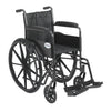 Drive Medical ssp216fa-sf Silver Sport 2 Wheelchair, Non Removable Fixed Arms, Swing away Footrests, 16" Seat (1/CV)