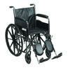 Drive Medical ssp218dfa-elr Silver Sport 2 Wheelchair, Detachable Full Arms, Elevating Leg Rests, 18" Seat (1/CV)