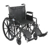 Drive Medical ssp220dda-elr Silver Sport 2 Wheelchair, Detachable Desk Arms, Elevating Leg Rests, 20" Seat (1/CV)