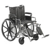 Drive Medical std20adda-elr Sentra Extra Heavy Duty Wheelchair, Detachable Adjustable Height Desk Arms, Elevating Leg Rests, 20" Seat (1/CV)