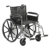Drive Medical std20adfa-sf Sentra Extra Heavy Duty Wheelchair, Detachable Adjustable Height Full Arms, Swing away Footrests, 20" Seat (1/CV)