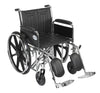 Drive Medical std20ecdfahd-elr Sentra EC Heavy Duty Wheelchair, Detachable Full Arms, Elevating Leg Rests, 20" Seat (1/BX)