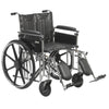 Drive Medical std22adfa-elr Sentra Extra Heavy Duty Wheelchair, Detachable Adjustable Height Full Arms, Elevating Leg Rests, 22" Seat (1/CV)