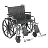 Drive Medical std24dda-elr Sentra Extra Heavy Duty Wheelchair, Detachable Desk Arms, Elevating Leg Rests, 24"Seat (1/CV)
