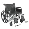 Drive Medical std24ecdfa-elr Sentra EC Heavy Duty Wheelchair, Detachable Full Arms, Elevating Leg Rests, 24" Seat (1/CV)