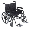 Drive Medical std26dfa-sf Sentra Deluxe Heavy Duty Extra Extra Wide Wheelchair With Detachable Full Arm and Swing Away Footrests, 26" Seat (1/CV)