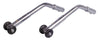 Drive Medical stds808 Adjustable Universal Wheelchair Anti Tipper with Wheels, Chrome, 1 Pair (1/BX)