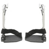 Drive Medical stdsf-tf Chrome Swing Away Footrests with Aluminum Footplates, 1 Pair (1/BX)