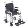 Drive Medical tr18 Poly Fly Light Weight Transport Chair Wheelchair with Swing away Footrests, 18" Seat (1/CV)