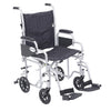Drive Medical tr20 Poly Fly Light Weight Transport Chair Wheelchair with Swing away Footrests, 20" Seat (1/CV)