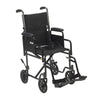 Drive Medical tr37e-sv-dda Lightweight Steel Transport Wheelchair, Detachable Desk Arms, 17" Seat (1/EA)