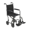 Drive Medical tr37e-sv Lightweight Steel Transport Wheelchair, Fixed Full Arms, 17" Seat (1/CV)